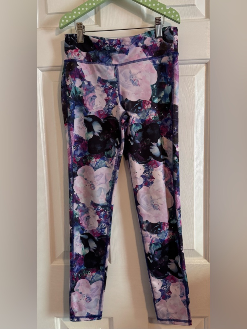 Old Navy Kids Floral Performance Leggings - Purple, Pink, Black